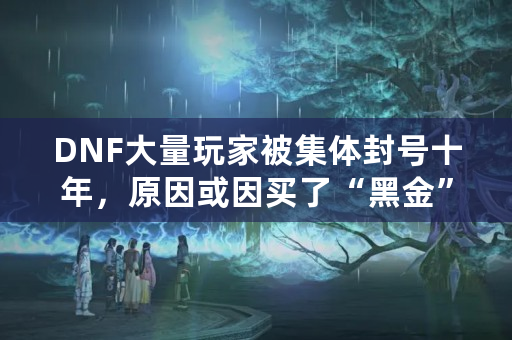 DNF大量玩家被集体封号十年，原因或因买了“黑金”，对此你怎么看？