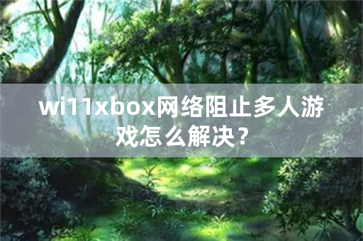 wi11xbox网络阻止多人游戏怎么解决？