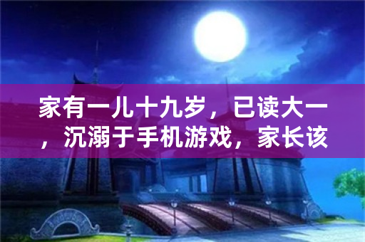 家有一儿十九岁，已读大一，沉溺于手机游戏，家长该怎么办？