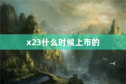 x23什么时候上市的