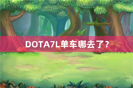 DOTA7L单车哪去了？