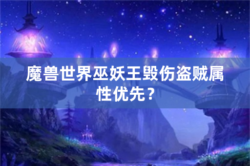 魔兽世界巫妖王毁伤盗贼属性优先？