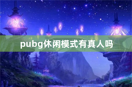 pubg休闲模式有真人吗