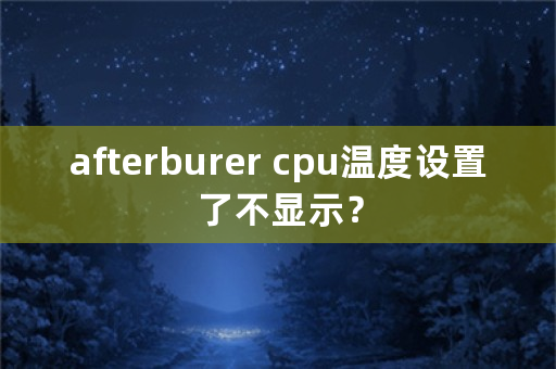 afterburer cpu温度设置了不显示？