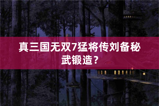 真三国无双7猛将传刘备秘武锻造？