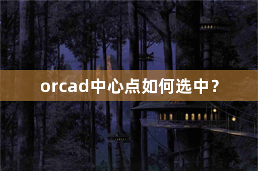 orcad中心点如何选中？