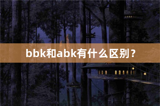 bbk和abk有什么区别？