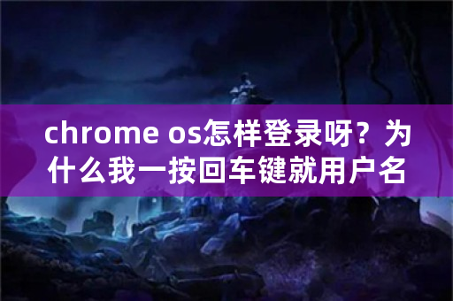 chrome os怎样登录呀？为什么我一按回车键就用户名和密码都没有了？