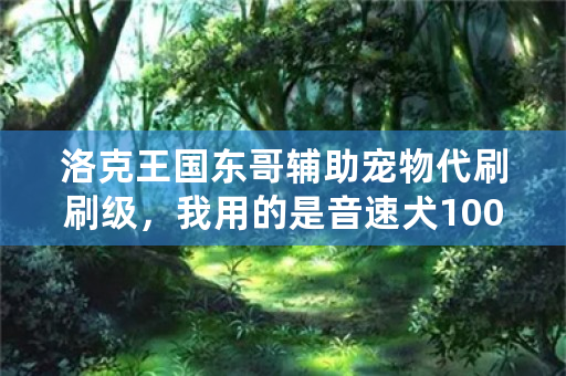 洛克王国东哥辅助宠物**刷级，我用的是音速犬100的刷会了给经验吗？