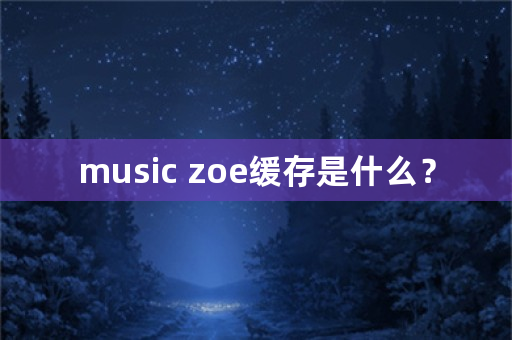 music zoe缓存是什么？