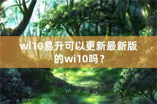 wi10易升可以更新最新版的wi10吗？