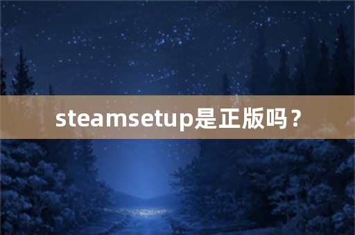 steamsetup是正版吗？